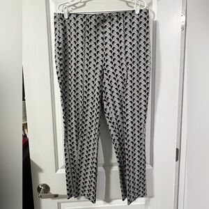 Cropped print dress pants